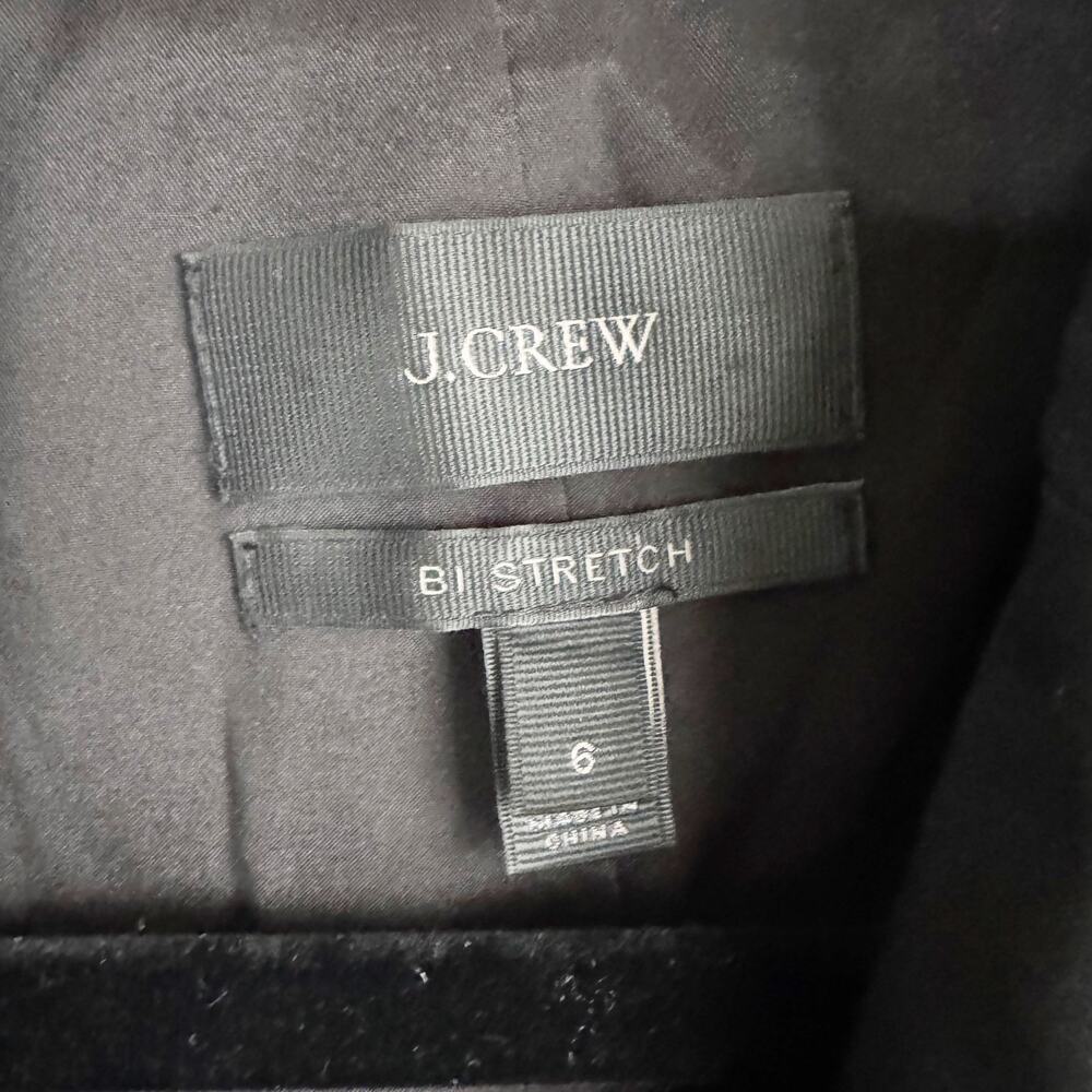 J. Crew Classic Bi Stretch Wool Blazer Single Breasted Button Academia 6 Black - Picture 4 of 13